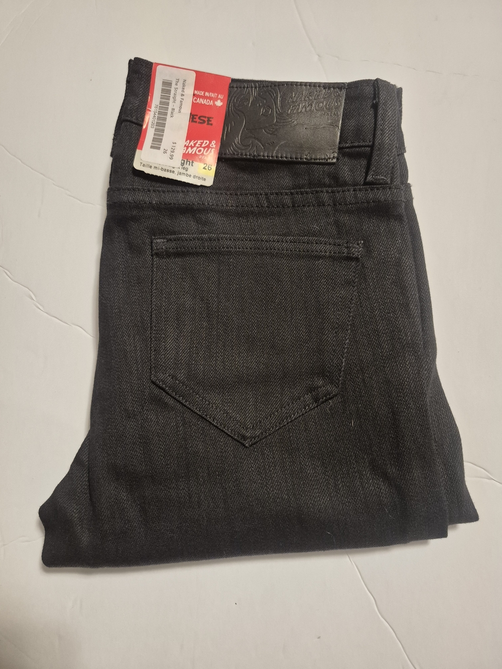 2012 Deadstock- Naked & Famous Women's "The Straight" Black Power Stretch